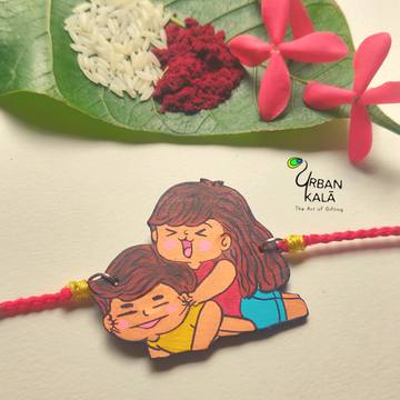 Bond Beyond Threads” – Handpainted Rakhi Magnet
